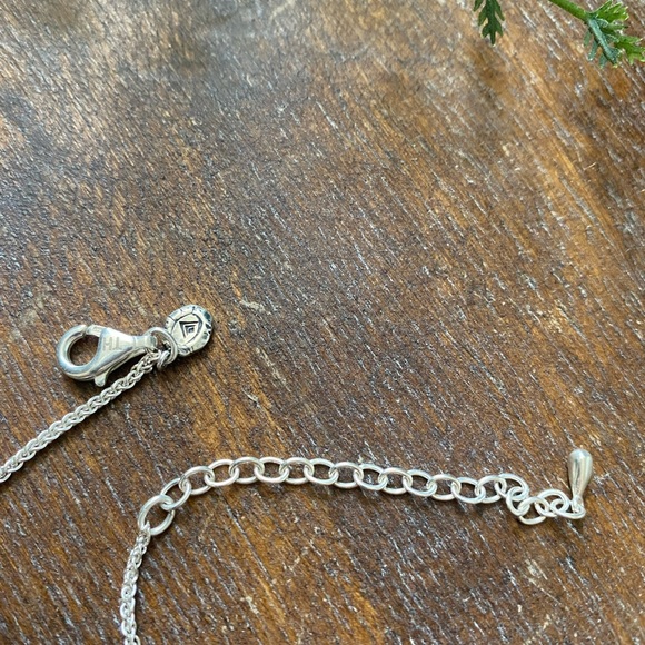 Silpada .925 Sterling Silver and Hammered Gold and Turquoise Necklace - Picture 5 of 5